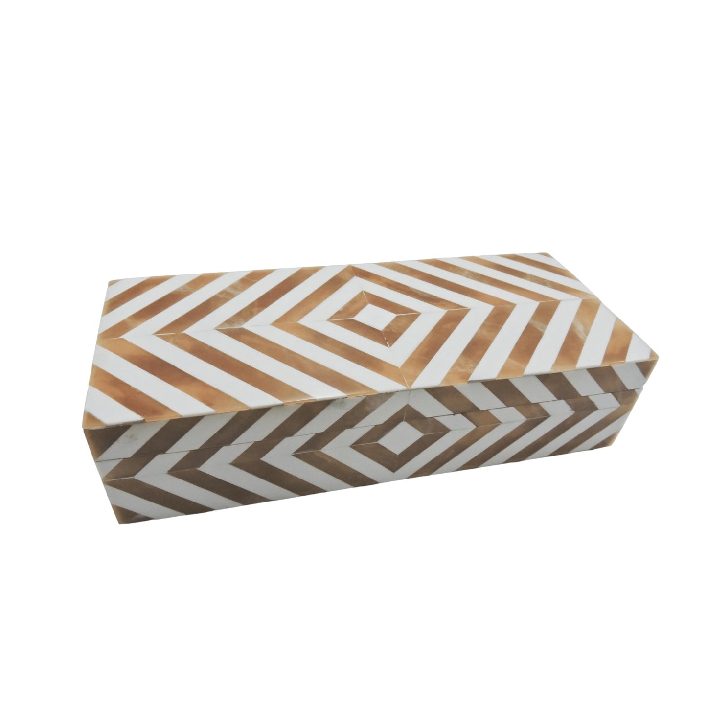 Box Rectangular White Natural Bone