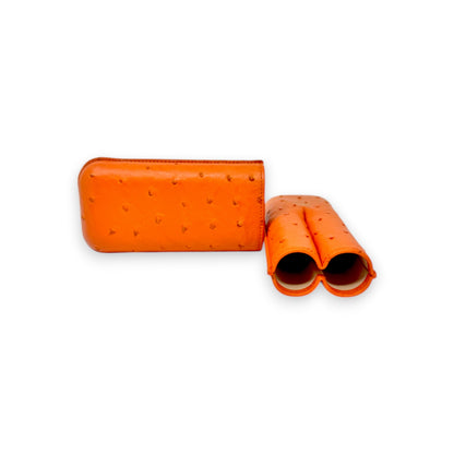 Double Cigar Case | Ostrich